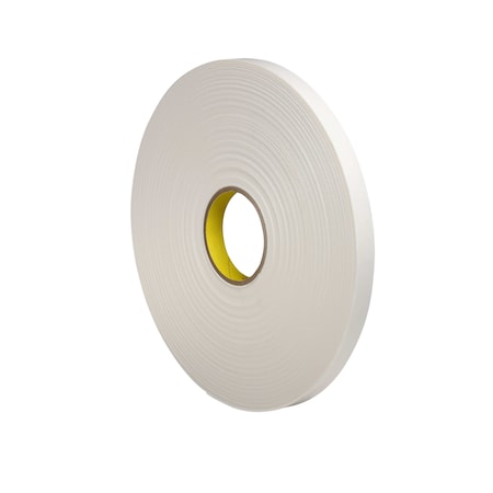3M Urethane Foam Tape 4104, Natural, 1/2 In X 18 Yd, 250 Mil 7010373391